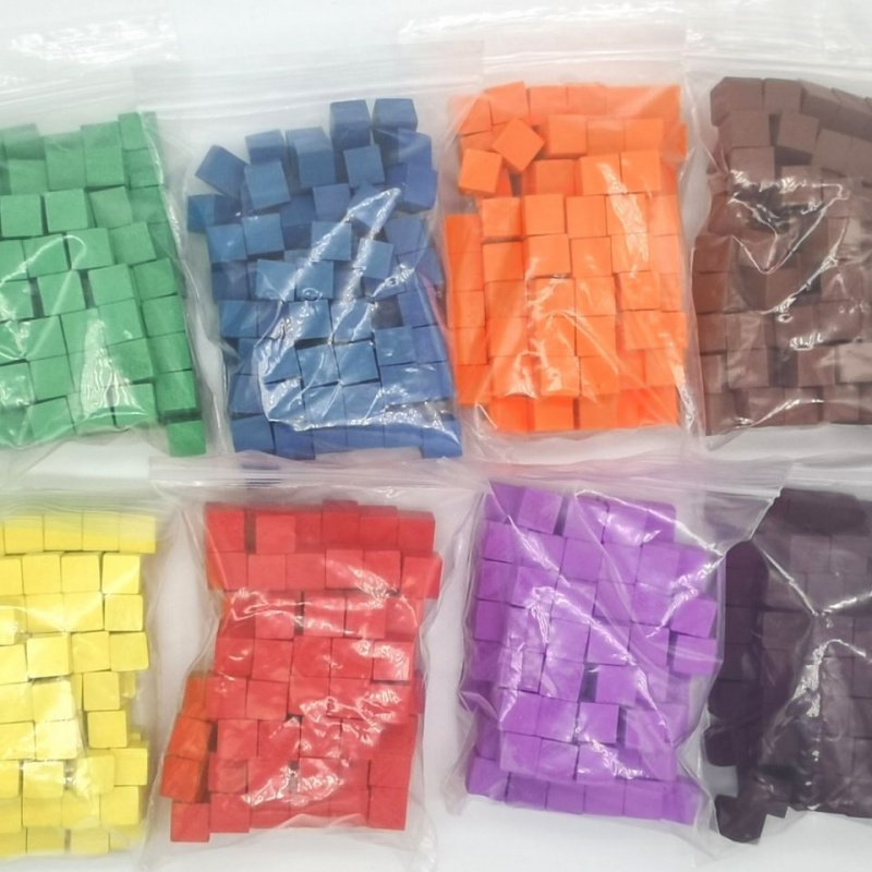 Board Game Verdant - 100 sztuk/partii 10mm kostki drewniane kolorowe