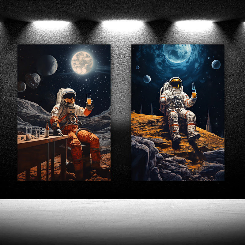 Nowoczesne plakaty astronautów – Board Game Hotel recenzja i cena