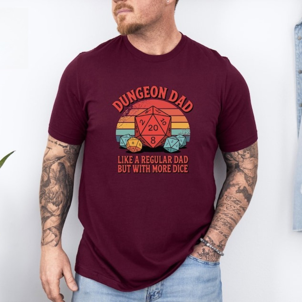 Śmieszna koszulka Dungeon Dad, – Board Game Dungeons And Dragons recenzja i cena